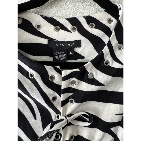 Sandro Zebra Print Blazer - Picture 4 of 5